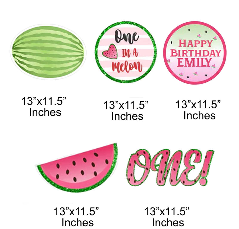 One In A Melon Theme Birthday Party Cutouts