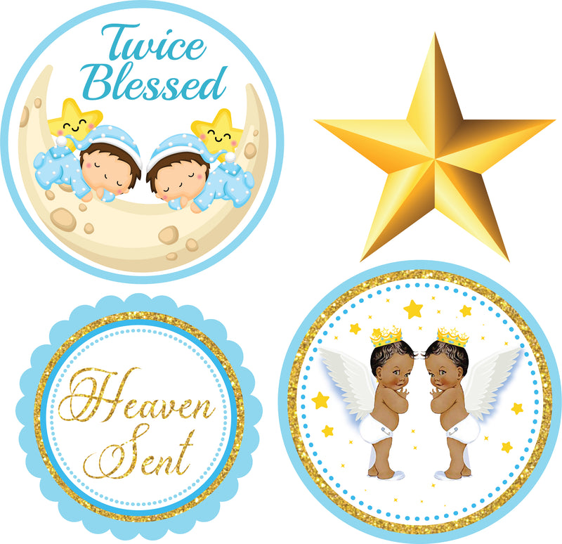 Twin Boys Party Theme Birthday Party Cutouts