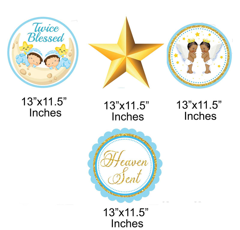 Twin Boys Party Theme Birthday Party Cutouts