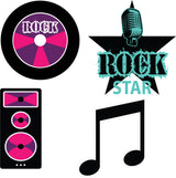 Rockstar Theme Birthday Party Cutouts