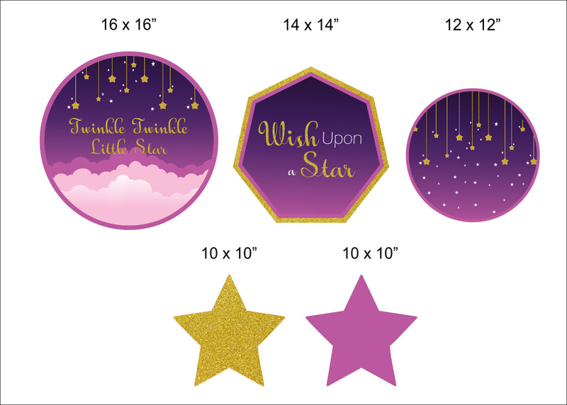 Twinkle Twinkle Little Star Birthday Party Cutouts