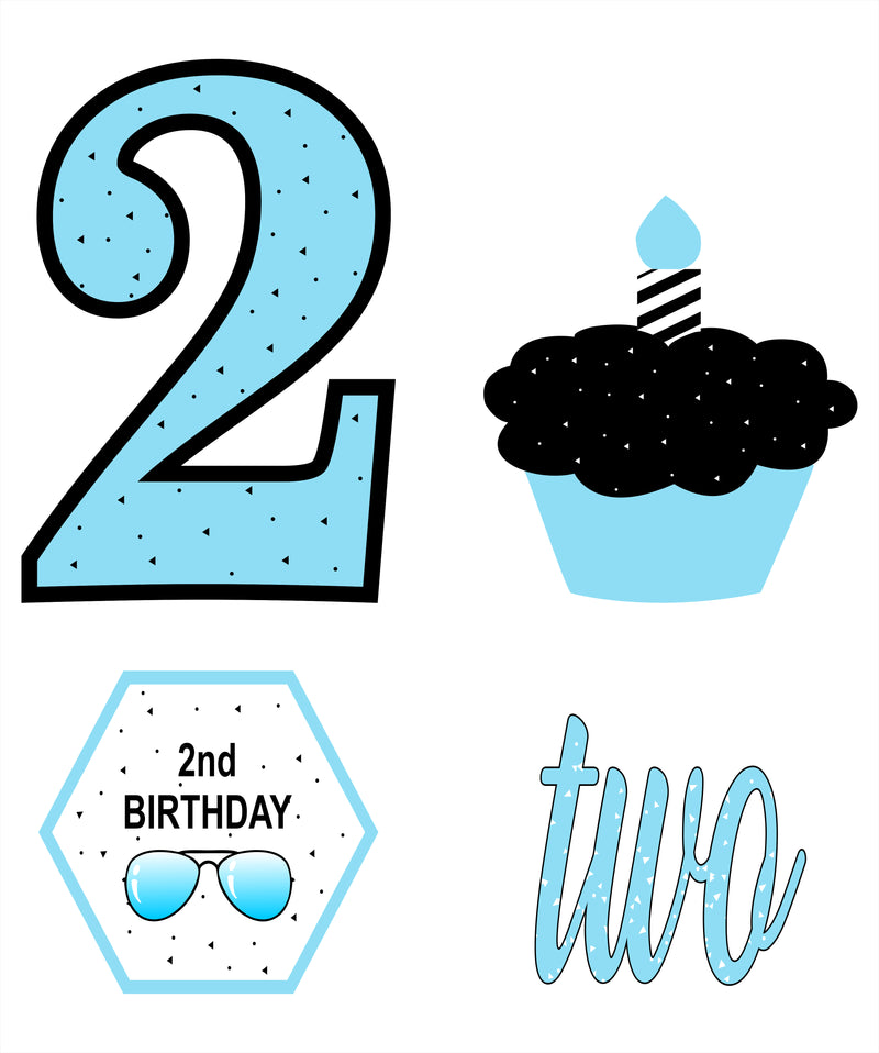 Two Cool Party Theme Birthday Party Cutouts