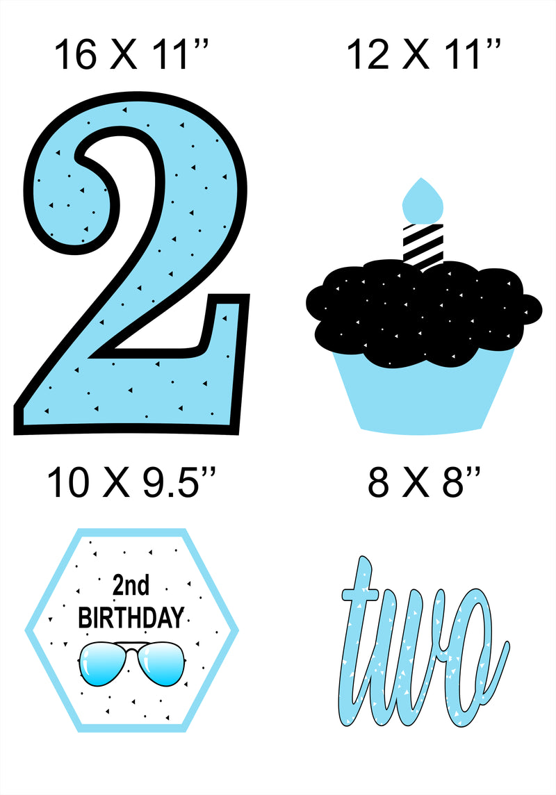 Two Cool Party Theme Birthday Party Cutouts