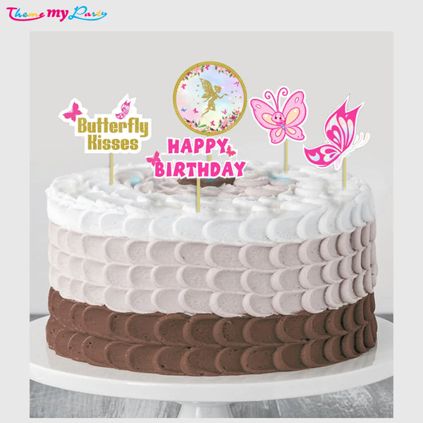 Butterflies & Fairies Party Cake Topper /Cake Decoration Kit