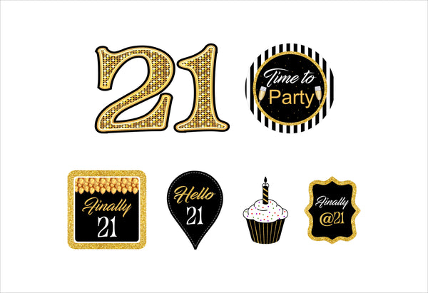 21st Party Cake Topper /Cake Decoration Kit