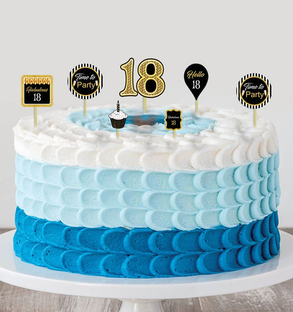 18th Theme Birthday Party Cake Topper /Cake Decoration Kit