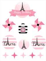 Paris Theme Party Cake Decorating Kit For Birthday Party