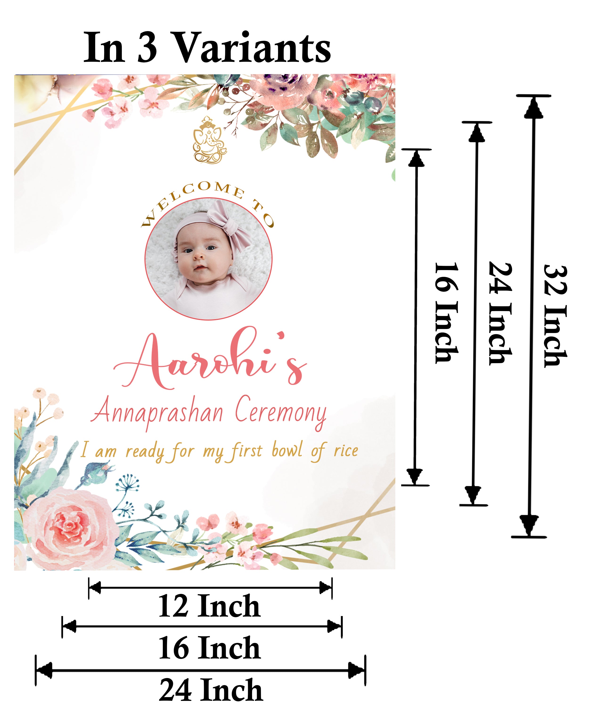 Annaprashan Ceremony Personalized Yard Sign/Welcome Board