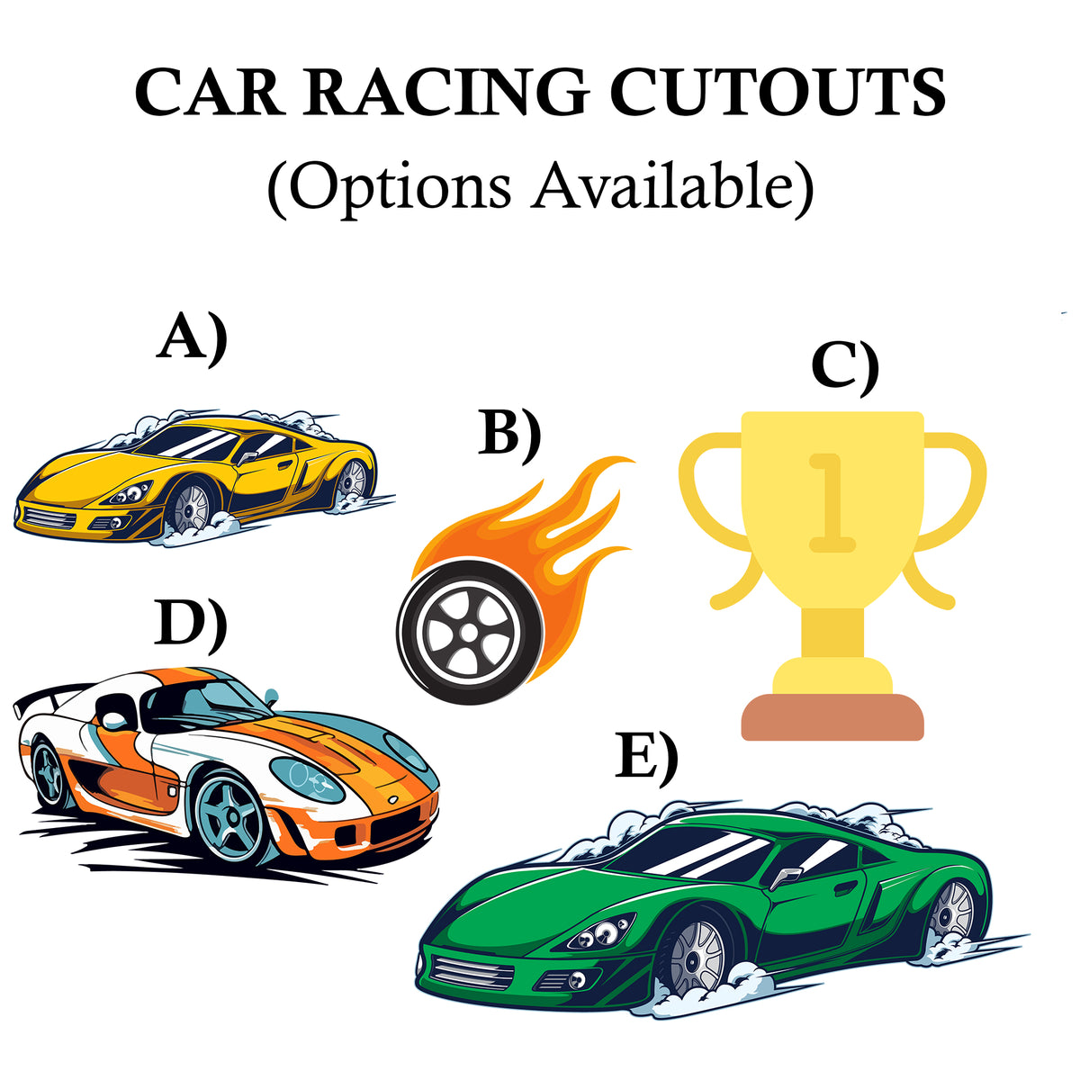 Car Theme  Party Cutouts / Props