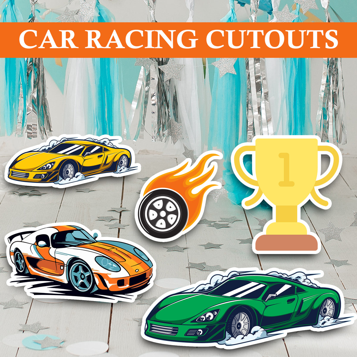 Car Theme  Party Cutouts / Props