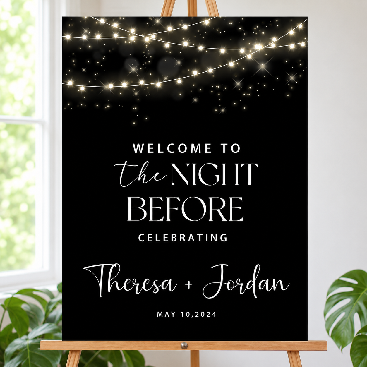 Rehearsal Dinner - The Night Before Welcome Sign Board