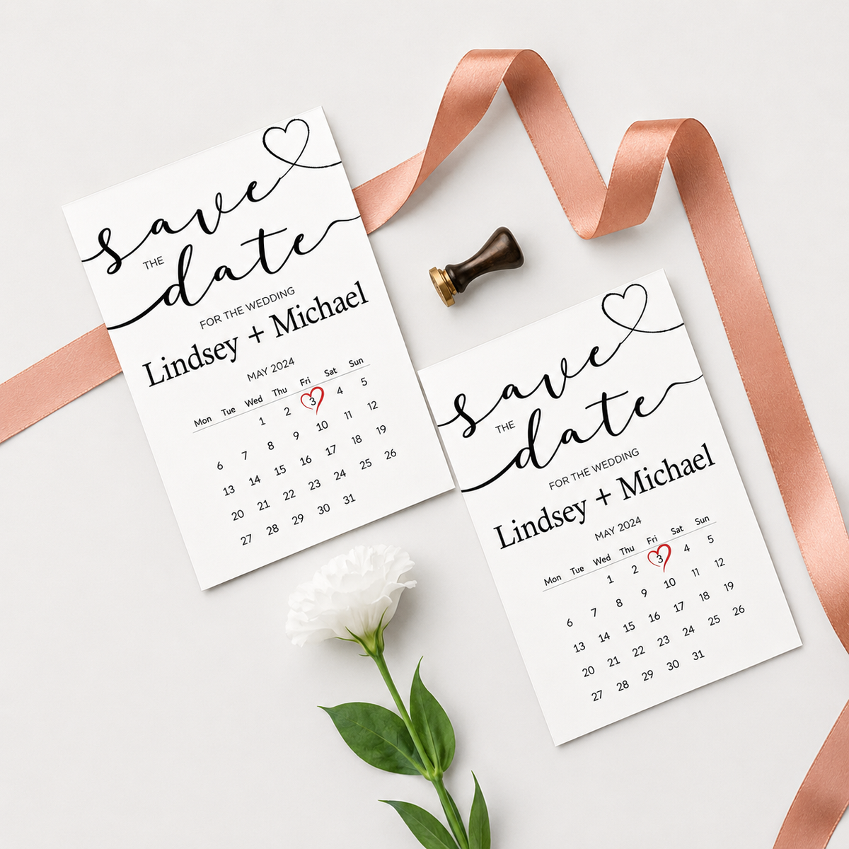Modern Minimalist Save the date  E- Invite/Printed Invitation