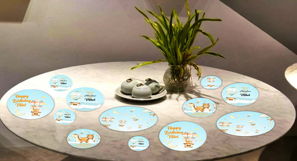 Hot Air Theme Birthday Party Table Confetti