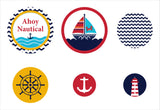 Nautical Ahoy Birthday Party Table Confetti