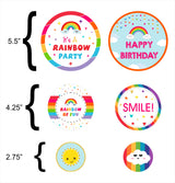 Rainbow Theme Birthday Party Table Confetti