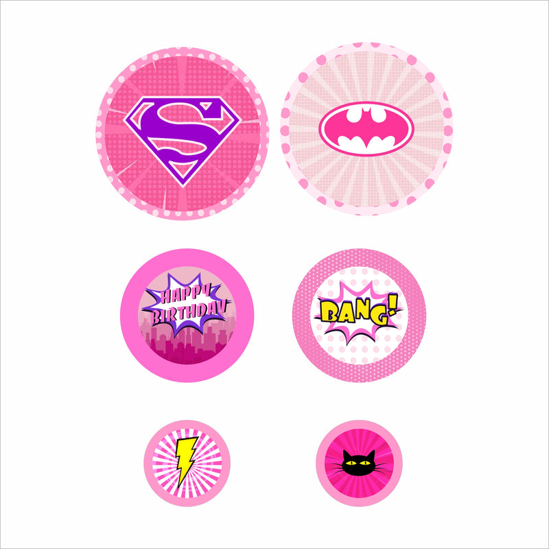 Super Girl Birthday Party Table Confetti