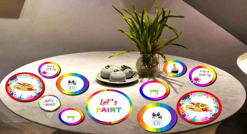 Art and Paint  Birthday Party Table Confetti