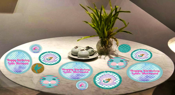 Mermaid Birthday Party Table Confetti