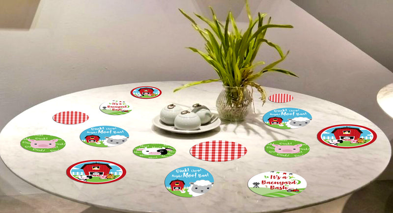 Farm Animal Birthday Party Table Confetti