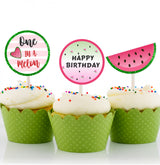 One In A Melon Birthday Party Cupcake Toppers for Decoration