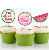 One In A Melon Birthday Party Cupcake Toppers for Decoration