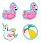 Pool Party Theme Birthday Cupcake Toppers for Decoration