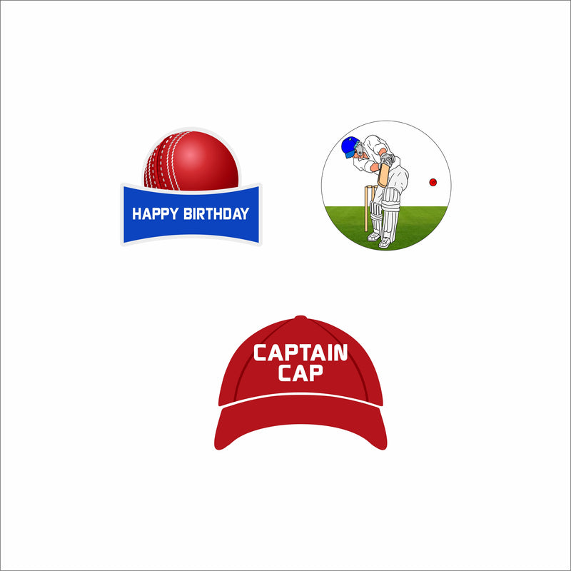 Cricket Theme Birthday Party Cupcake Toppers for Decoration