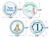 Bunny Theme Birthday Party Cupcake Toppers for Decoration