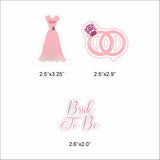 Bride To Be Bridal  Party Cupcake Toppers for Decoration