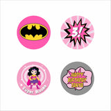 Super Girl Birthday Party Cupcake Toppers for Decoration