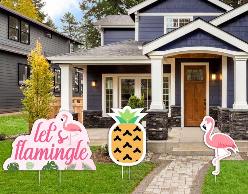 Flamingo Theme Birthday Party Cutouts