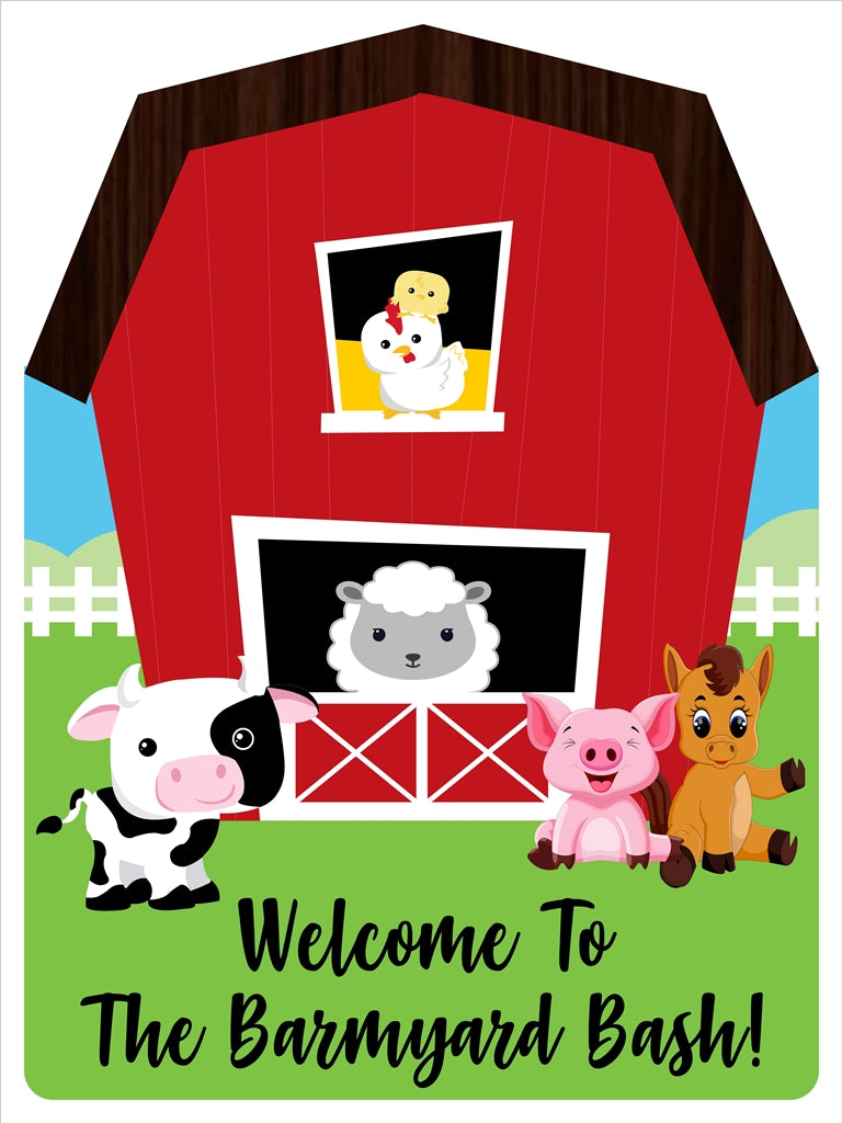 Farm Animal Theme Birthday Party Yard Sign/Welcome Board