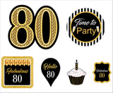 80th Theme Birthday Party Cutouts