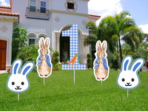 Bunny Theme Birthday Party Cutouts