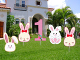 Bunny Theme Birthday Party Cutouts