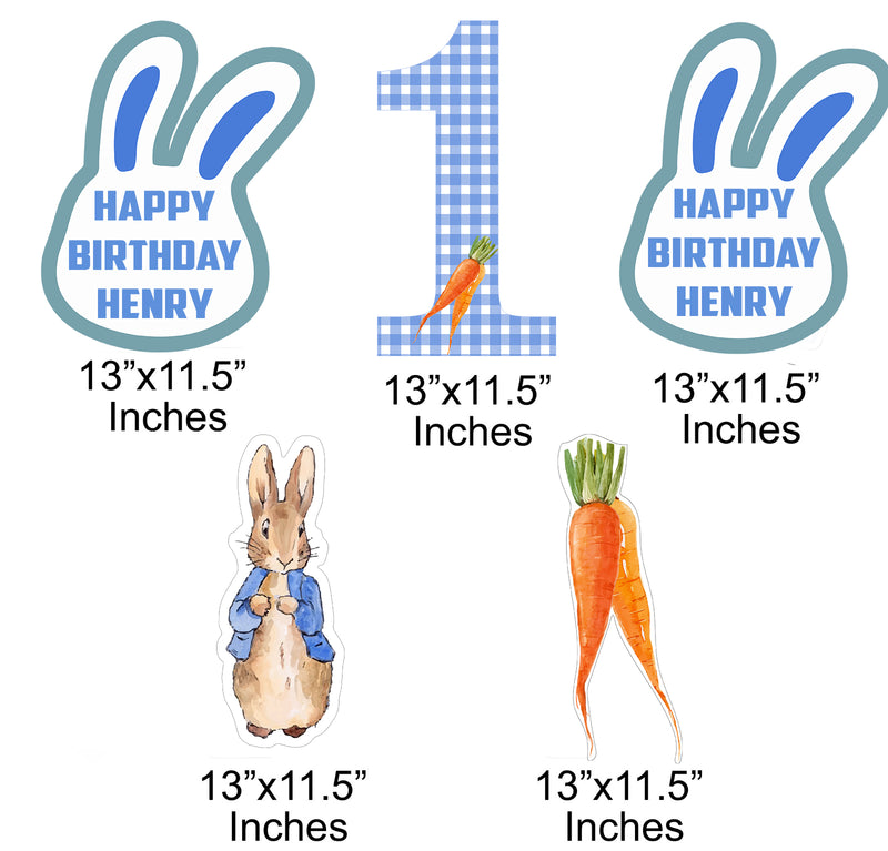 Bunny Theme Birthday Party Cutouts