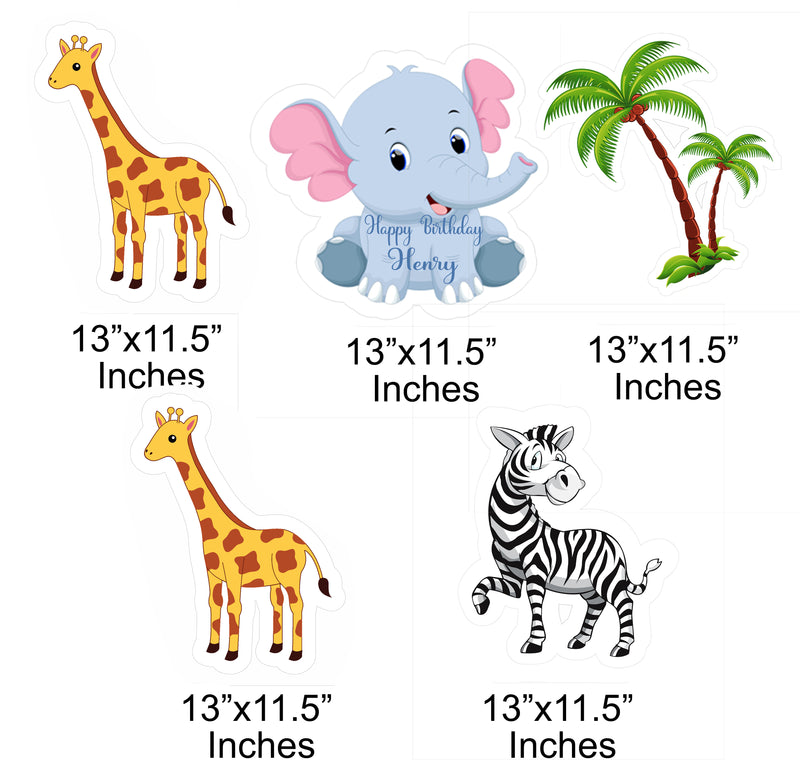 Jungle Safari Theme Birthday Party Cutouts