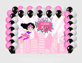 Super Girl  Birthday Party Decoration Kit With Personalized Backdrop