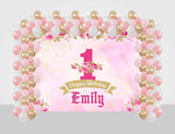 One Is Fun Birthday Party Decoration Kit With Personalized Backdrop.