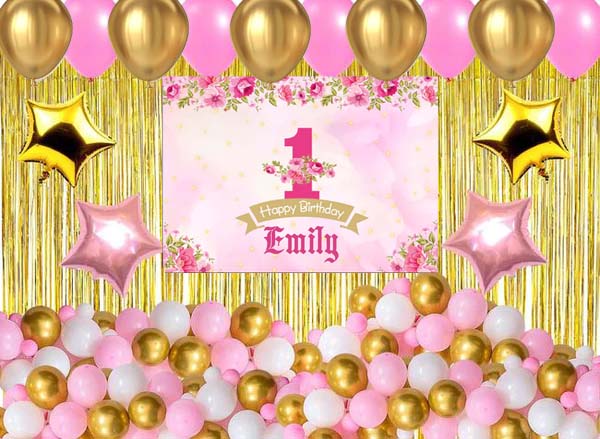 One Is Fun Theme Birthday Party Complete Set with Personalized Backdrop