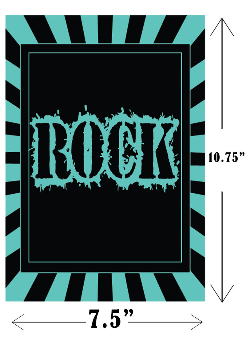 Rockstar Theme Birthday Paper Door Banner or for Wall Decoration.