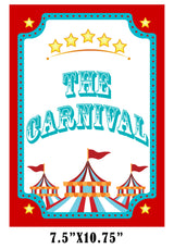 Carnival Theme Birthday Paper Door Banner or for Wall Decoration.