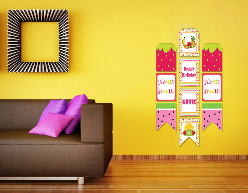 Twooti Fruity Theme Birthday Paper Door Banner or for Wall Decoration.