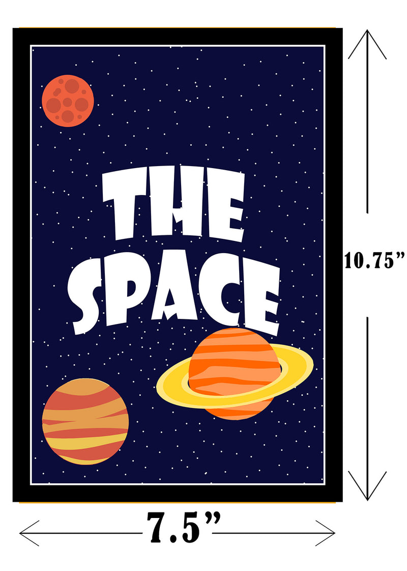 Space Theme Birthday Paper Door Banner or for Wall Decoration.