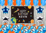 Space Birthday Party Complete Set with Personalized Backdrop