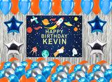 Space Birthday Party Complete Set with Personalized Backdrop