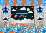 Space Birthday Party Complete Set with Personalized Backdrop