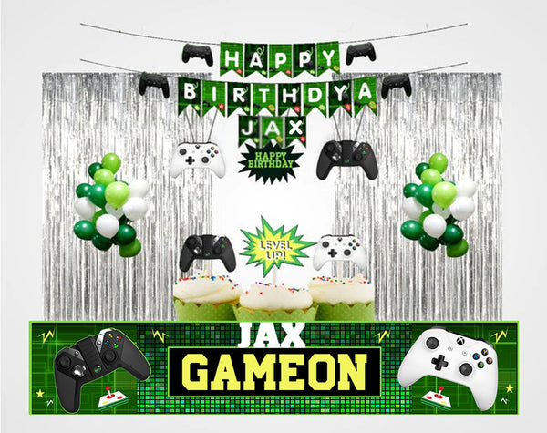 Gaming Birthday Party Decoration Kit - Personalized