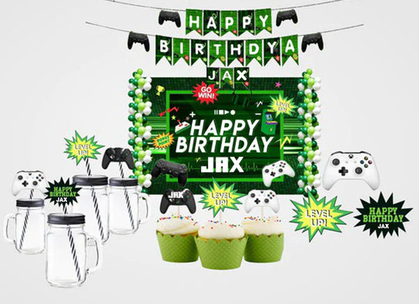 Gaming Birthday Complete Personalized Party Kit