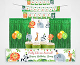 Jungle Safari Theme Birthday Party Decoration Kit - Personalized